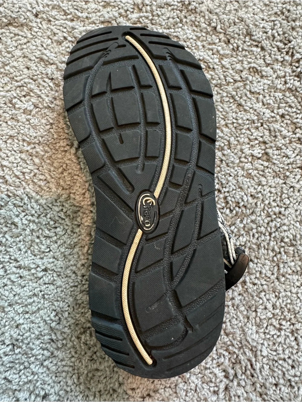 Chaco Z2 Women's Black Sandals with Adjustable Chevron Straps and Toe Loop
